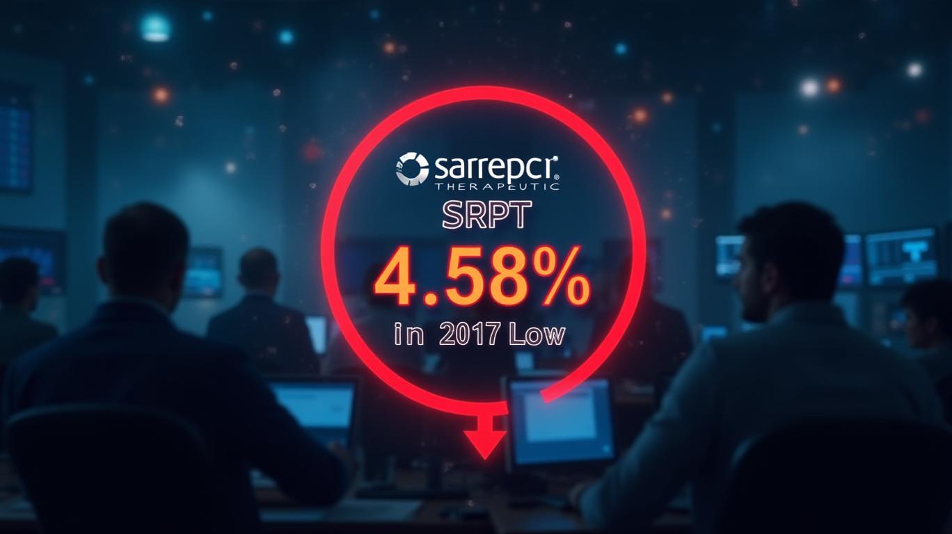Sarepta Therapeutics SRPT Plunges 4.59% to 2017 Low