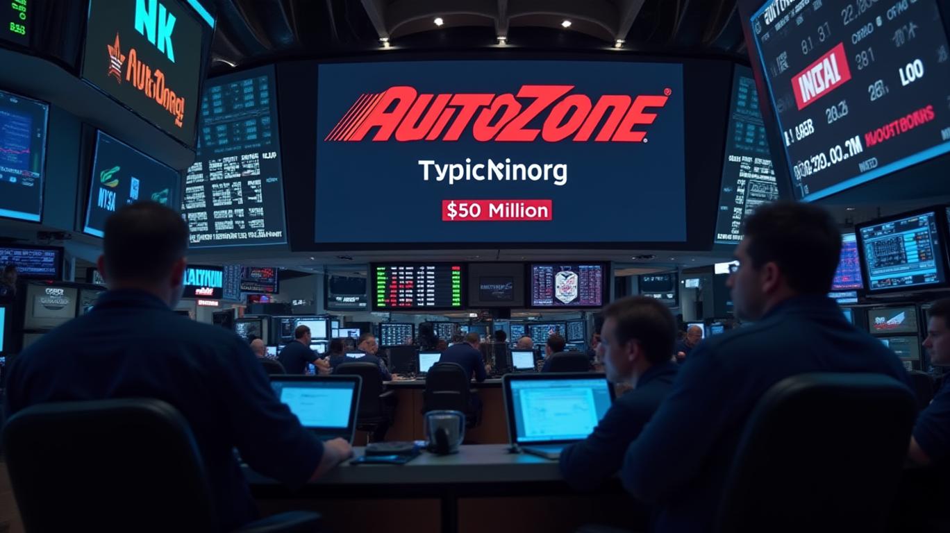 AutoZone's Trading Volume Surges to $507 Million, Ranking Highest in Recent Institutional Investor Activity
