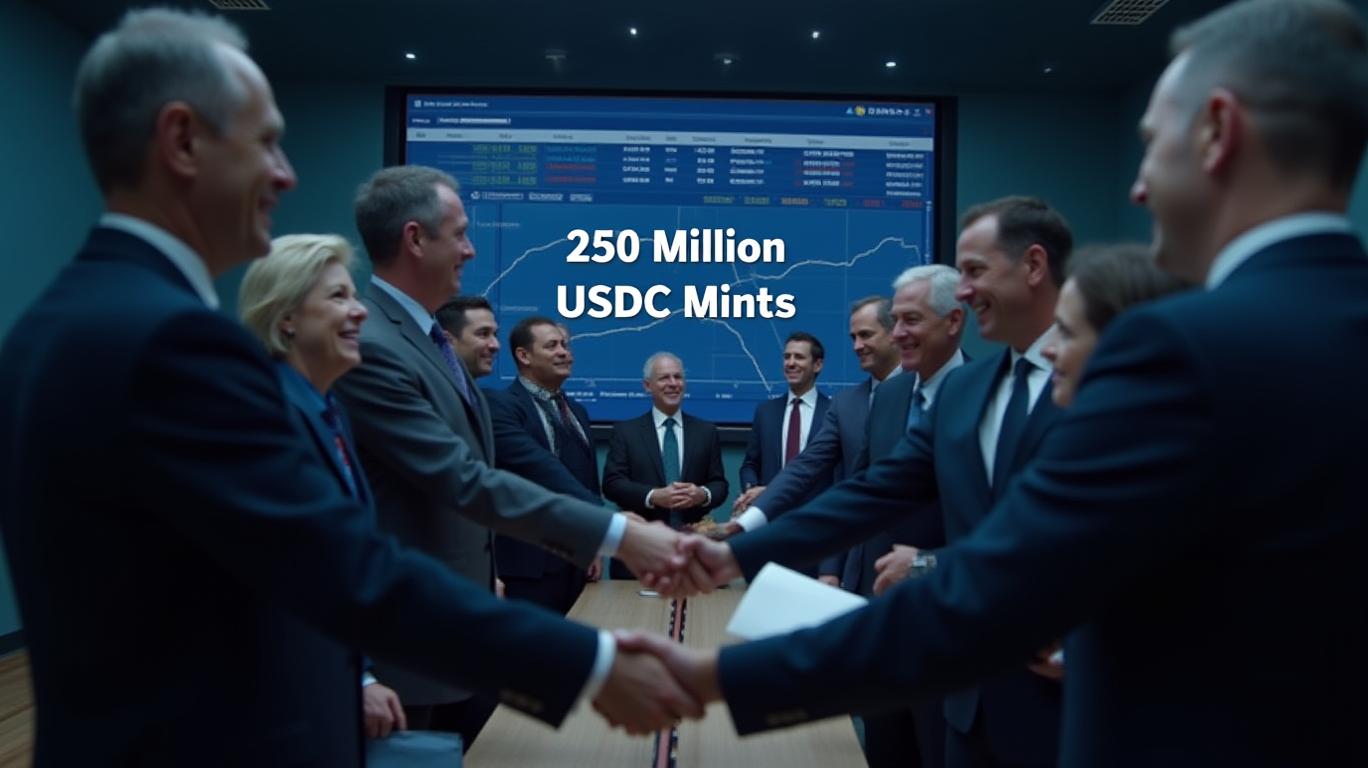 USDC Treasury Mints 250 Million USDC on Solana Network