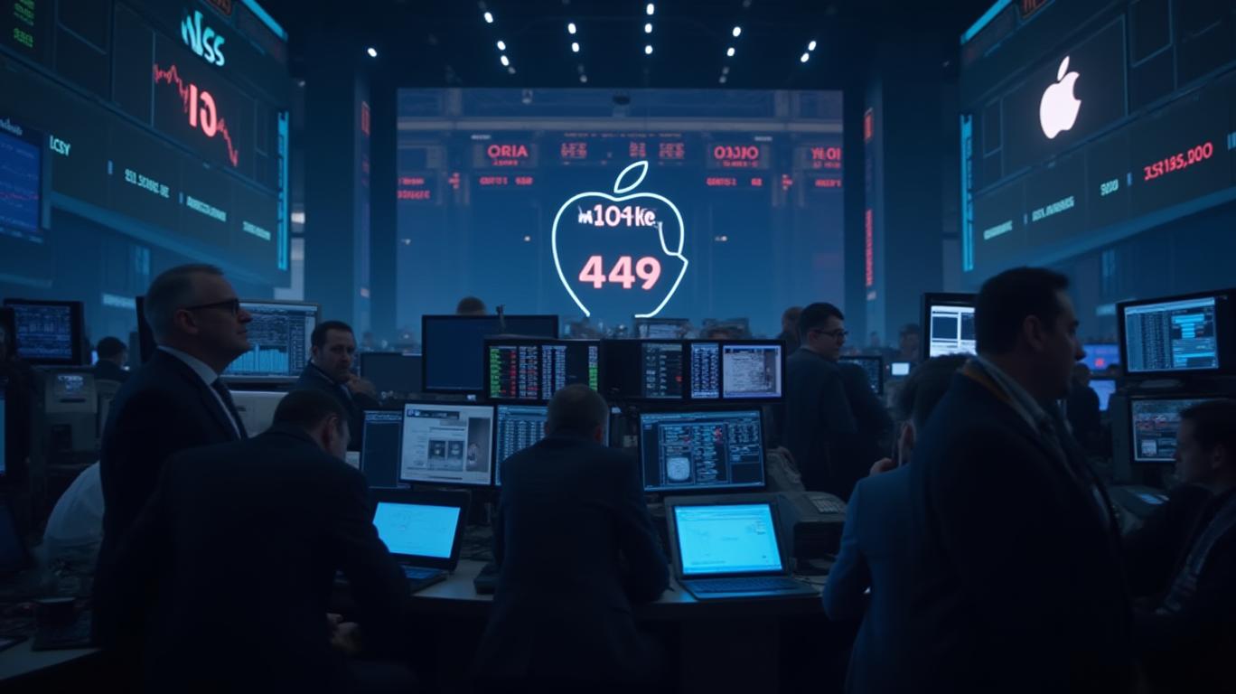 Apple Stock Drops to Fourth in Trading Volume as Tech Giant Faces Market Challenges