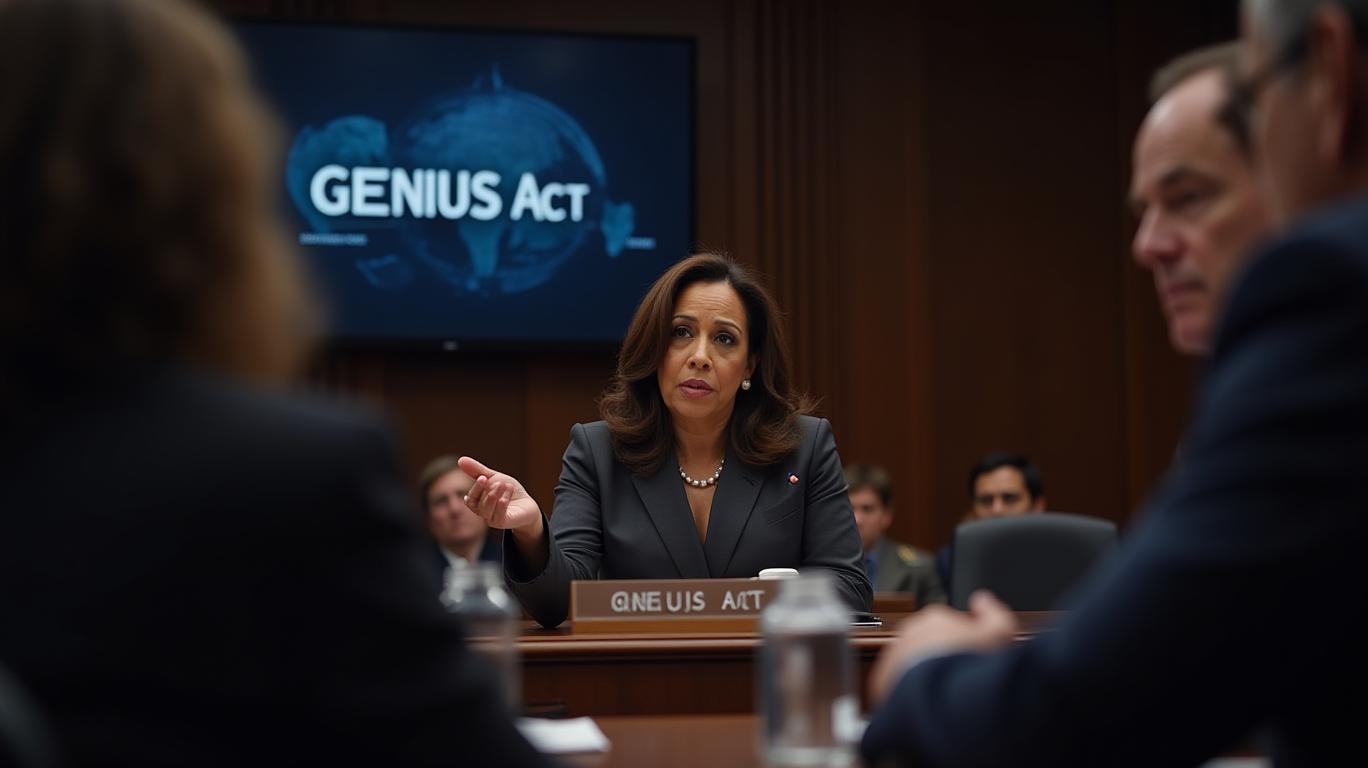 Harris Pushes GENIUS Act for Stablecoin Regulation