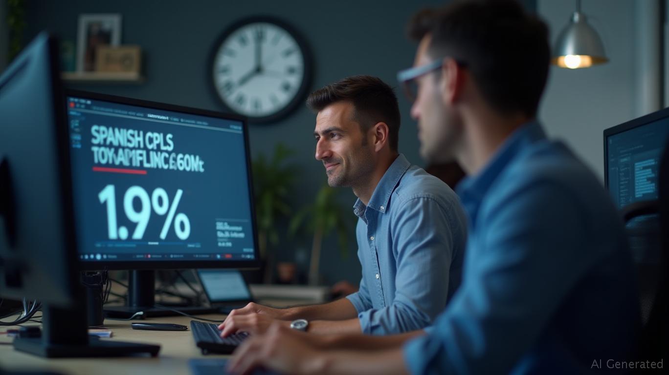 Spanish CPI YoY flash actual at 1.9% (forecast 2.1%, previous 2.2%)