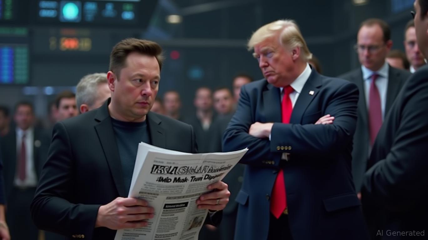 Tesla Stock Plummets 14% Amid Musk-Trump Dispute Over EV Tax Credit