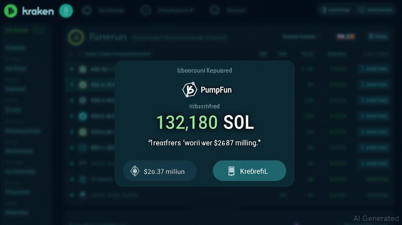 PumpFun Transfers 132,180 SOL Worth $20.87 Million to Kraken
