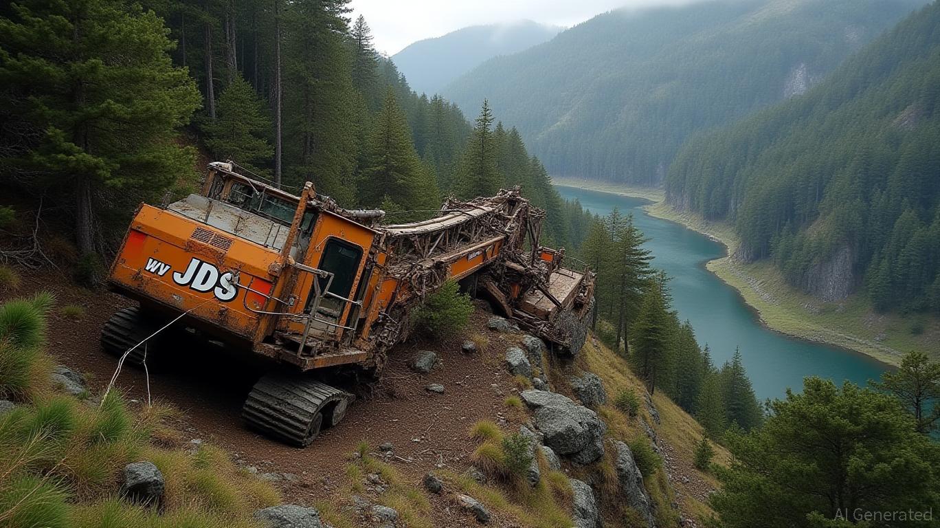 Hawke's Bay Logging Skidder Still Stuck After Cliff Incident