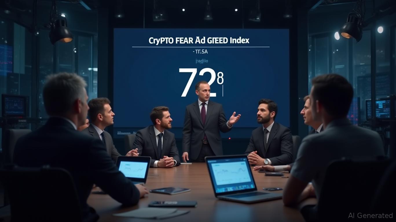 Crypto Fear and Greed Index at 72 Reflects Investor Optimism