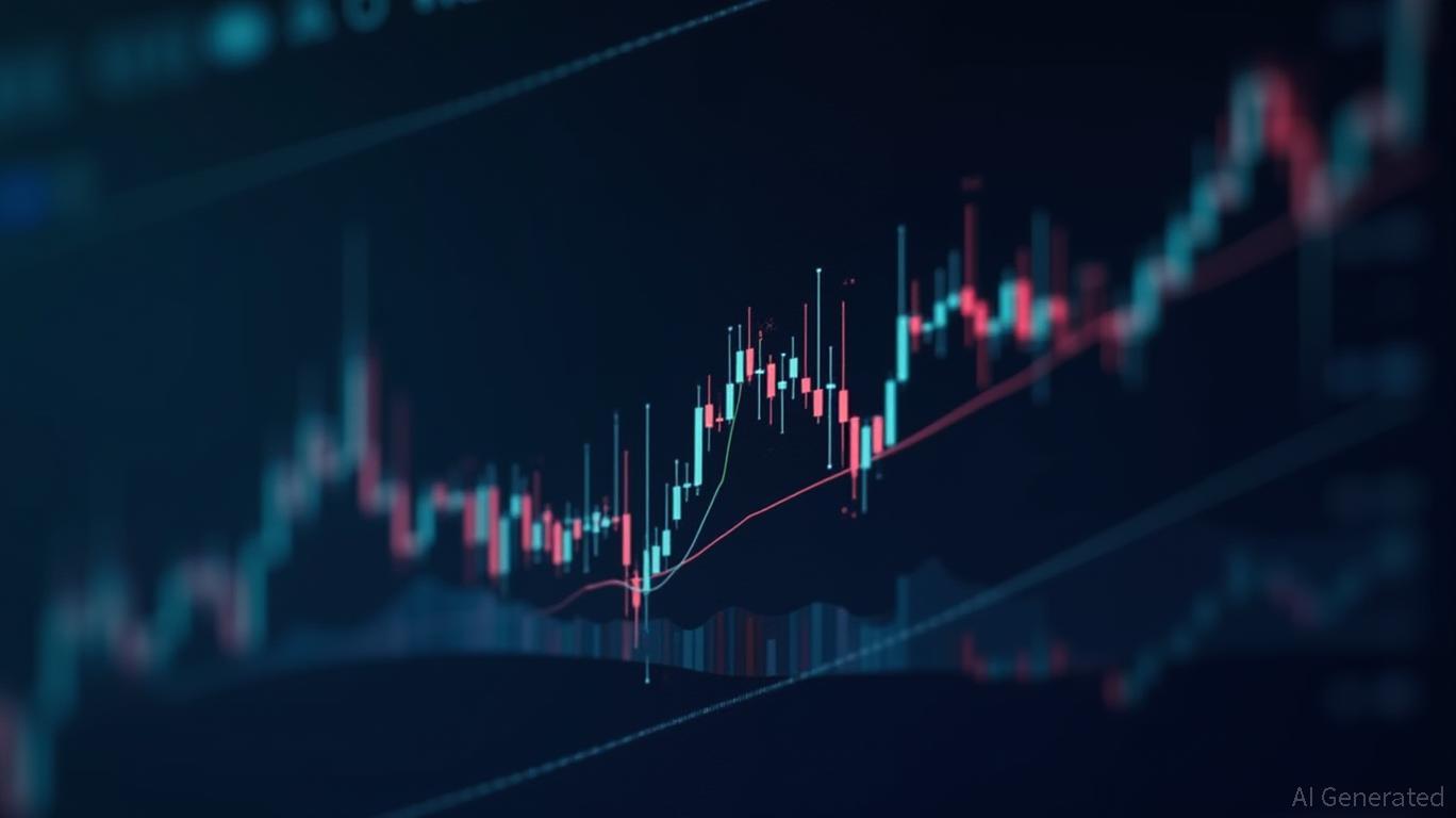 American Strategic's 15min chart shows RSI overbought, narrowing Bollinger Bands.