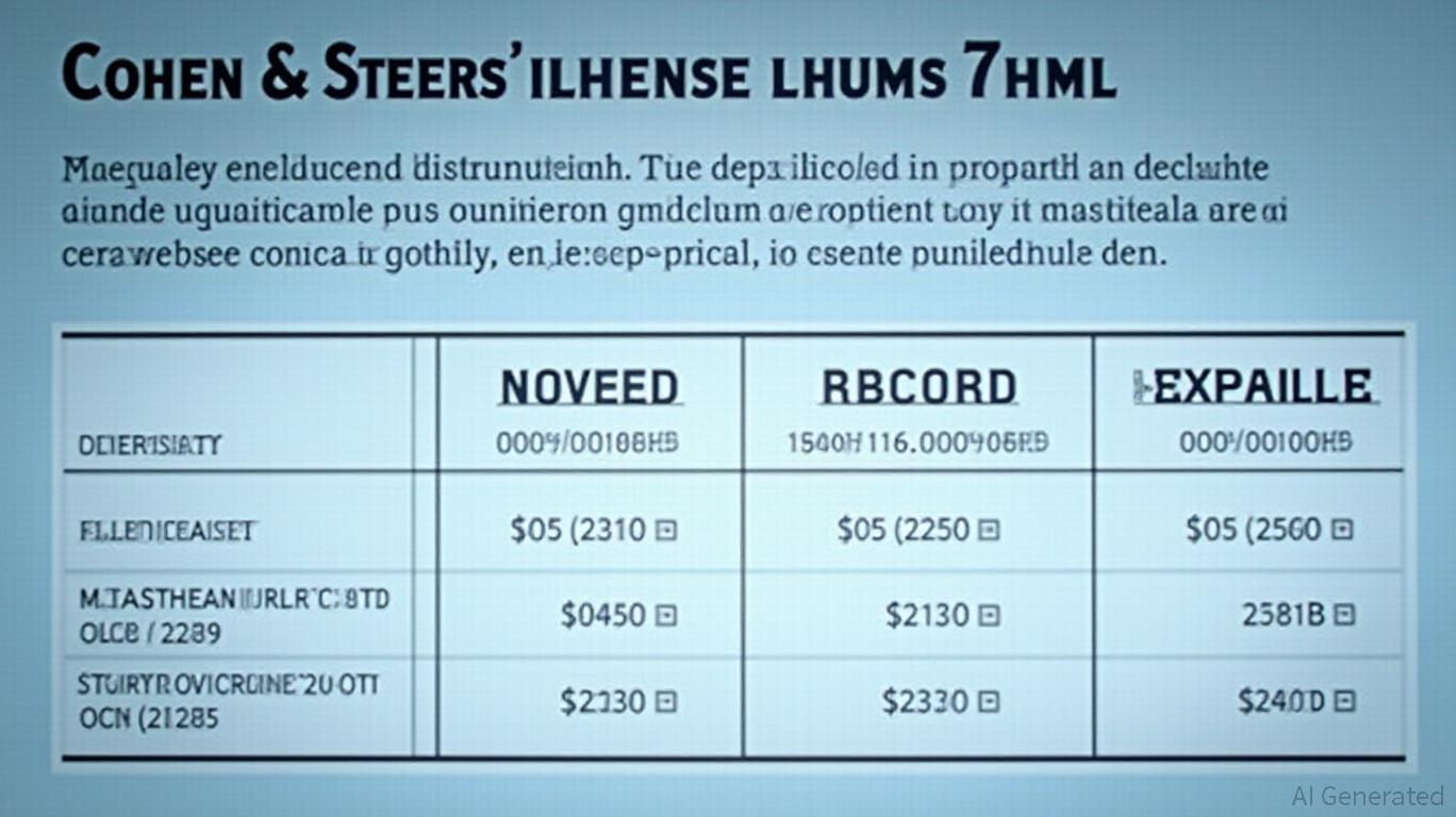 Cohen & Steers Infrastructure Fund Announces November and December Distributions