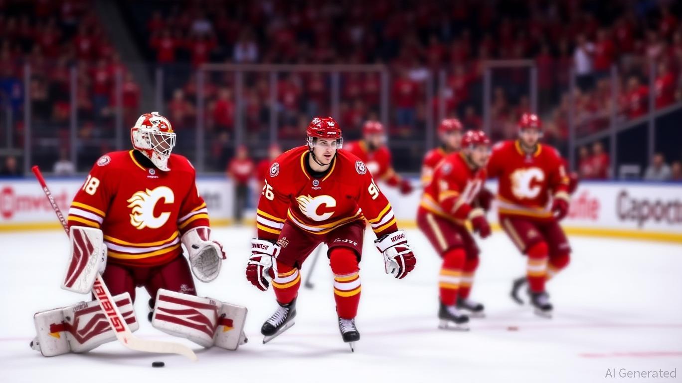 Calgary Flames shut out Utah Mammoth 2-0, with Dustin Wolf making 28 saves for his fifth career shutout. Yegor Sharangovich and Connor Zary scored for Calgary, who improve to 6-2-1 in their last nine games.