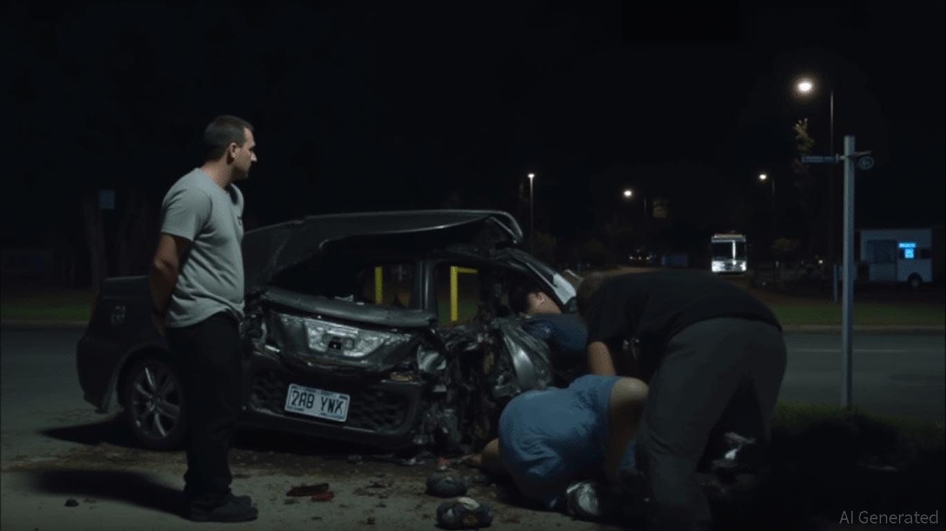 Police Officer Jumps Out of Way as Driver Crashes Through Drink-Driving Checkpoint