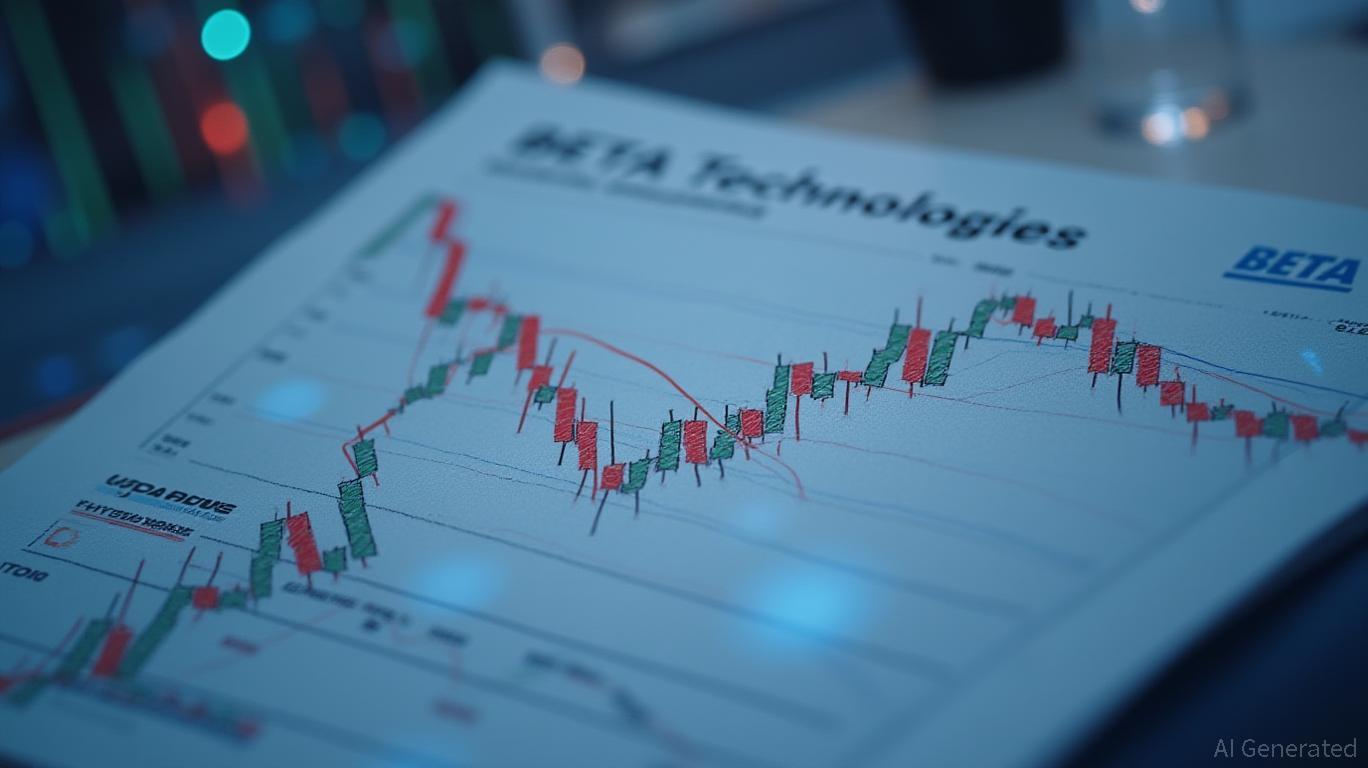 BETA Technologies: MACD Death Cross, Bollinger Bands Narrowing on 15min Chart