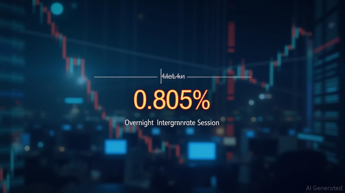 Taiwan overnight interbank rate starts at 0.805% matching previous session opening