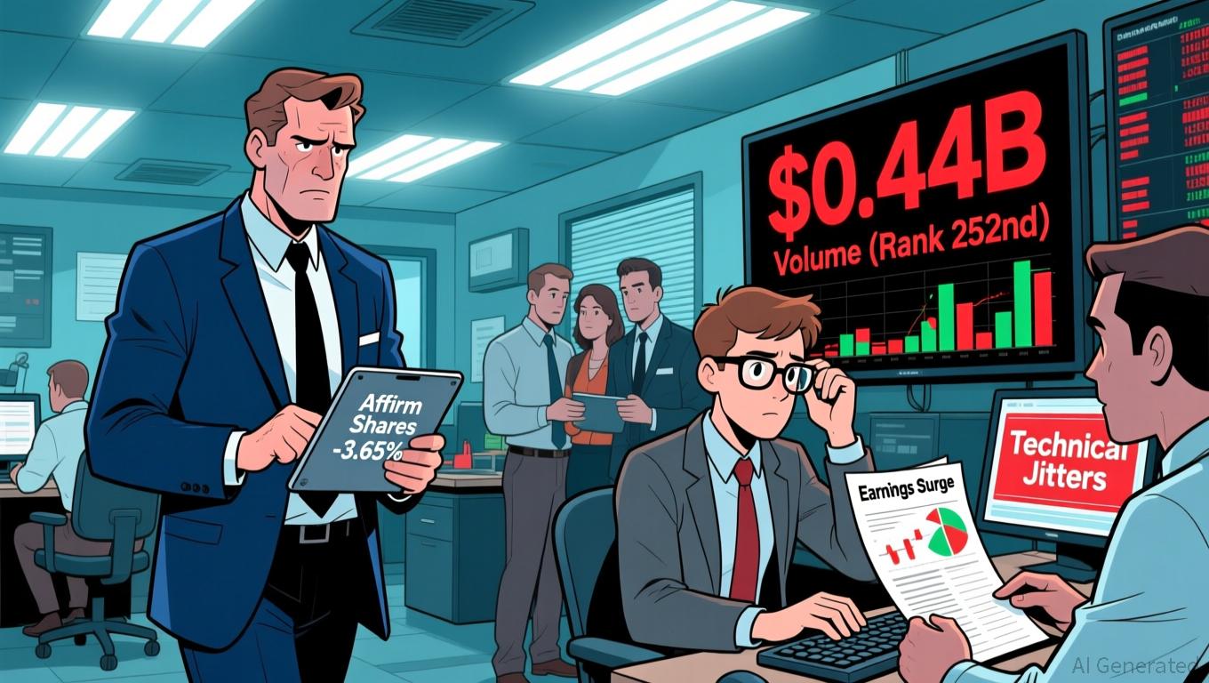 Affirm Shares Dip 3.65% as $0.44B Volume Ranks 252nd Amid Earnings Surge and Technical Jitters