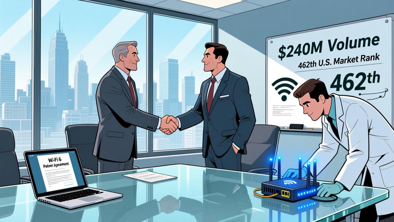 Pool Rises on Landmark Wi-Fi 6 Patent Pact as $240M Volume Ranks 462nd in U.S. Market