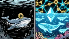 Whale Accumulation Divergence in Bitcoin and Ethereum: A New Signal for 2025?
