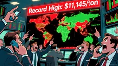 Copper Prices Surge to Record High as Tariff Fears Tighten Global Supply Outlook