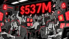 Bitcoin News Today: Bitcoin Plunge Triggers $537M in Long Liquidations as Market Volatility Intensifies