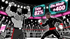 The Asymmetric Value of Underdogs in Influencer Boxing Prediction Markets: A Case Study of Andrew Tate vs. Chase DeMoor