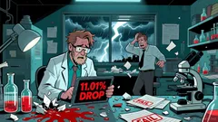 Standard BioTools Inc. plunged 11.01% due to delayed clinical trial submissions and supply chain disruptions.