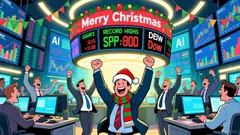 S&P 500, Dow Set Records as AI Stocks Fuel Year-End Rally