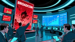 Broadcom shares fell 3.2% as investors rotate out of high-growth tech amid profit-taking after recent rally