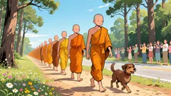 Buddhist Monks' Barefoot Pilgrimage Captures Attention Across the South