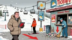 Vail Resorts Cuts Earnings Outlook Amid 60% Snowfall Shortfall in Rockies