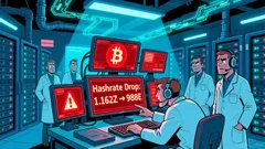 Bitcoin's Hashrate Slips Below 1 Zettahash After Months at Record Power