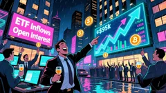 Bitcoin Stabilizes as Open Interest Drops and Institutional Inflows Rise