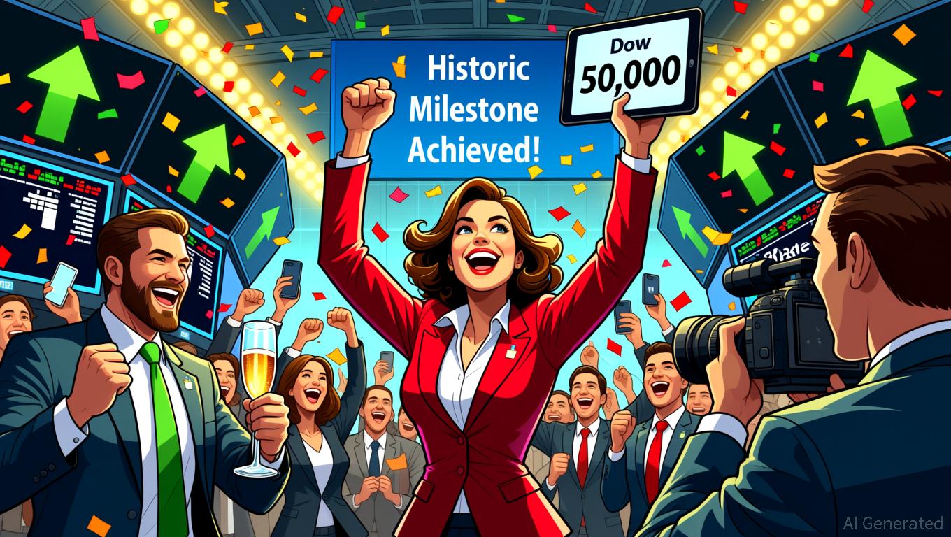 Market Recap: Dow Surpasses 50,000 for First Time as Tech Rebounds; Nvidia Soars 7.9% on $650B AI Spending Plan - Article cover image