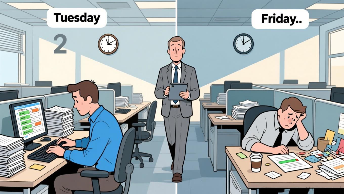 Friday's Productivity Collapse: The Data Behind Cowell's 'Pointless' Workday