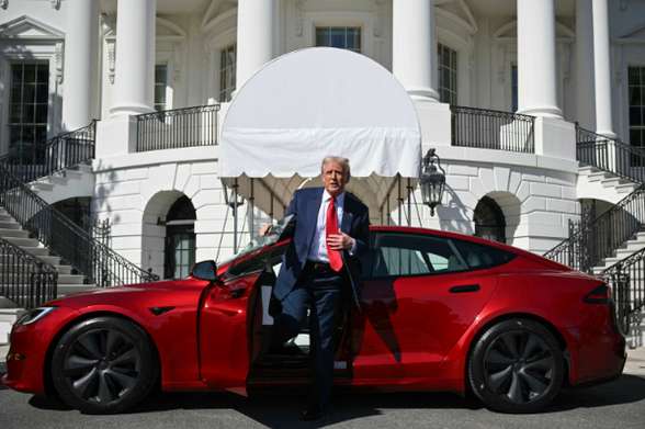 Now, Trump Wants To Sell His Red Tesla