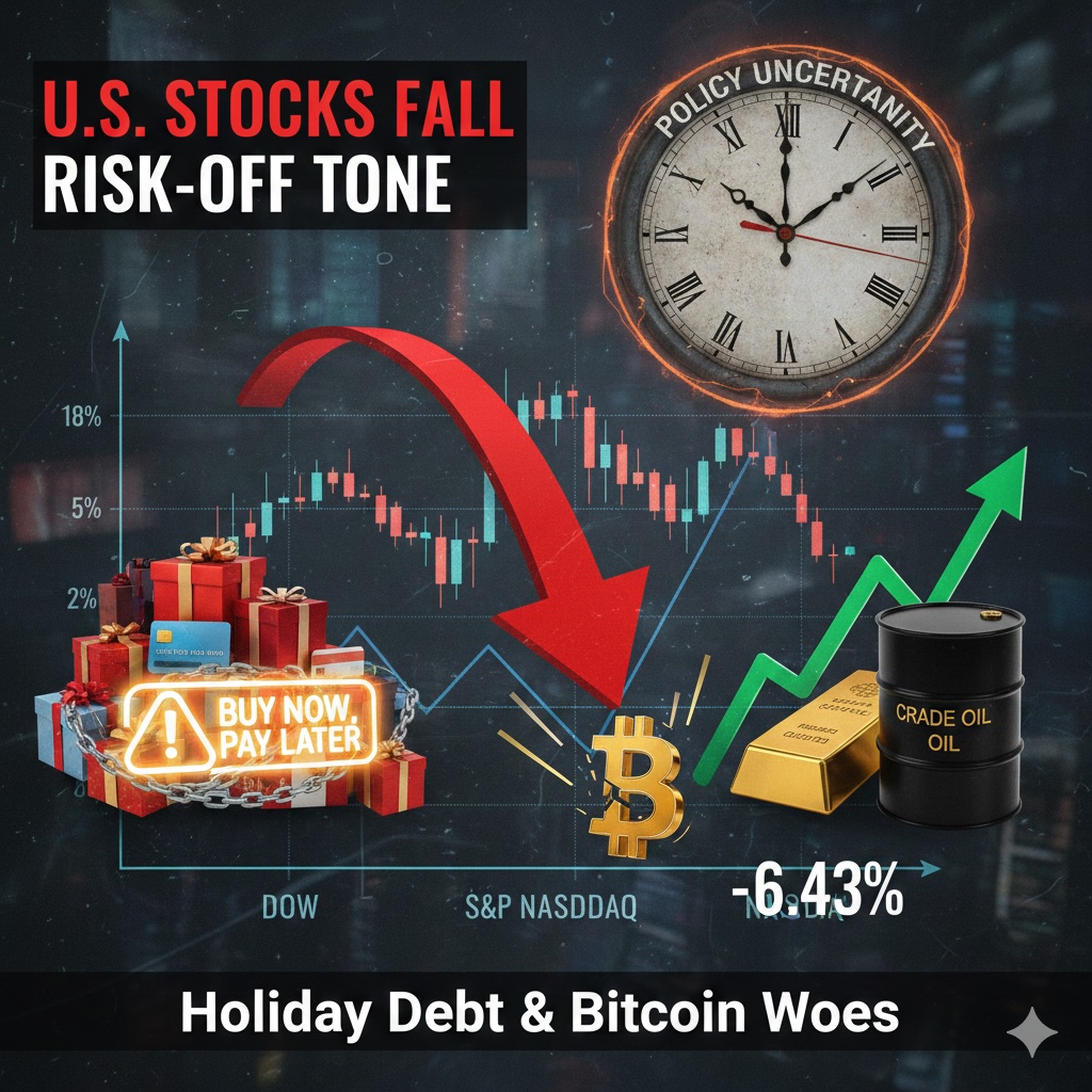 Stocks Slide as Bitcoin Tumbles and Policy Uncertainty Nudges Investors Toward Safer Ground - Article cover image