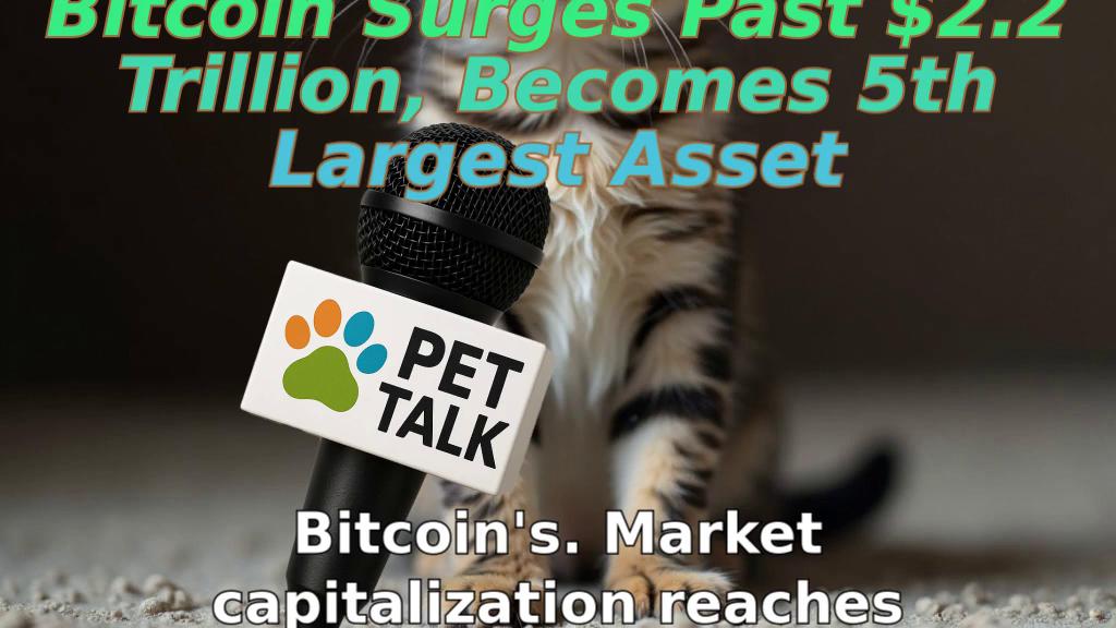 Bitcoin Surges Past $2.2 Trillion, Becomes 5th Largest Asset