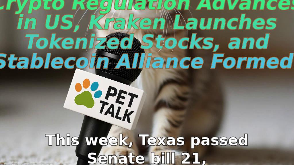 Crypto Regulation Advances in US, Kraken Launches Tokenized Stocks, and Stablecoin Alliance Formed.