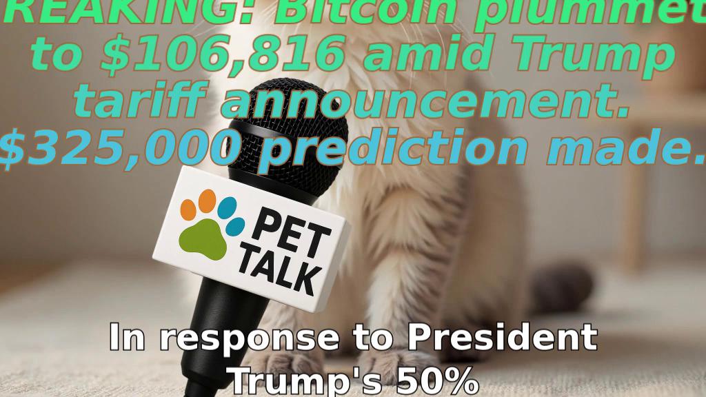 BREAKING: Bitcoin plummets to $106,816 amid Trump tariff announcement. $325,000 prediction made.