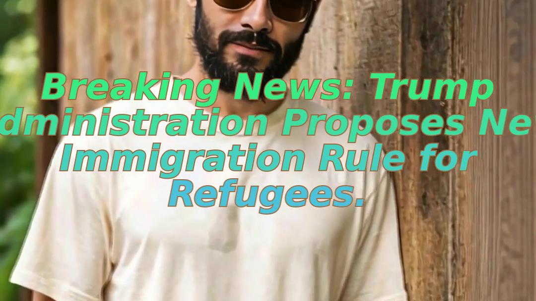 Breaking News: Trump Administration Proposes New Immigration Rule for Refugees.
