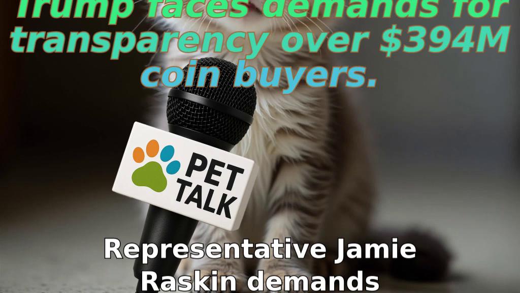 Trump faces demands for transparency over $394M coin buyers.