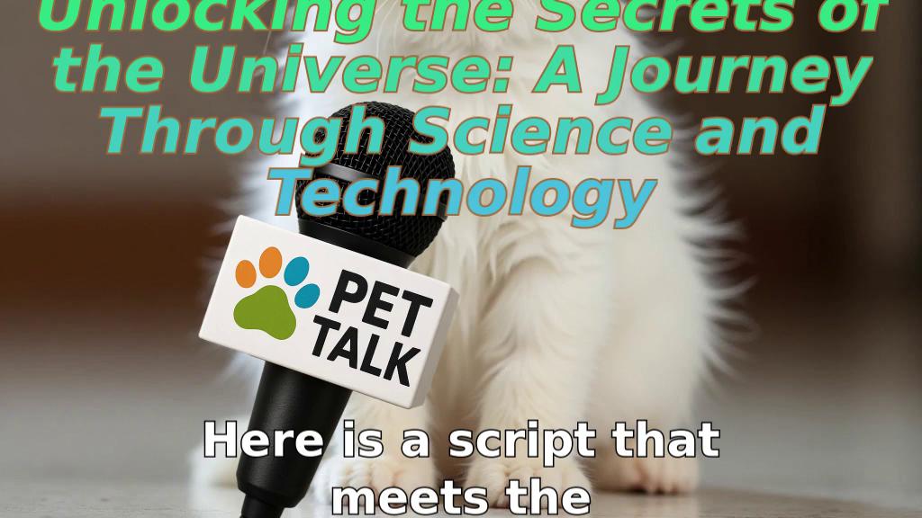 Unlocking the Secrets of the Universe: A Journey Through Science and Technology
