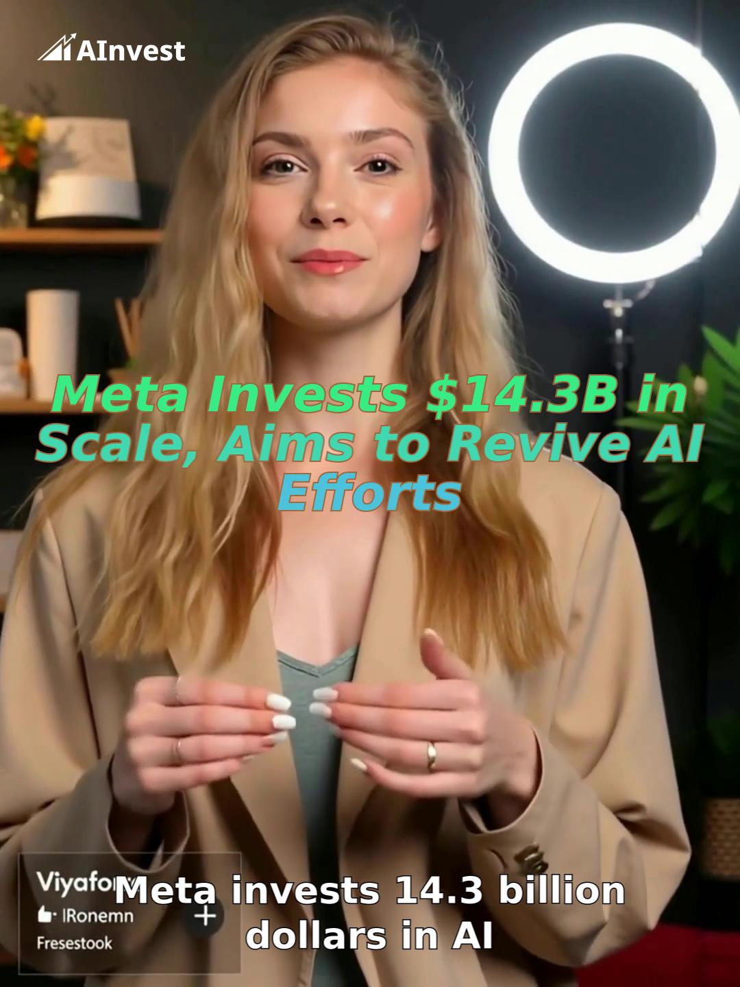 Meta Invests $14.3B in Scale, Aims to Revive AI Efforts