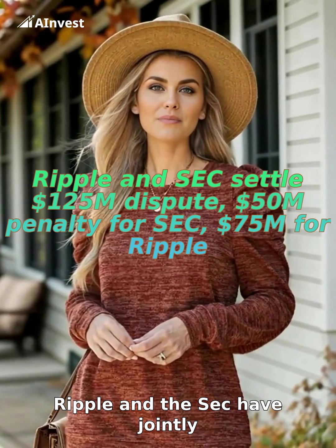 Ripple and SEC settle $125M dispute, $50M penalty for SEC, $75M for Ripple