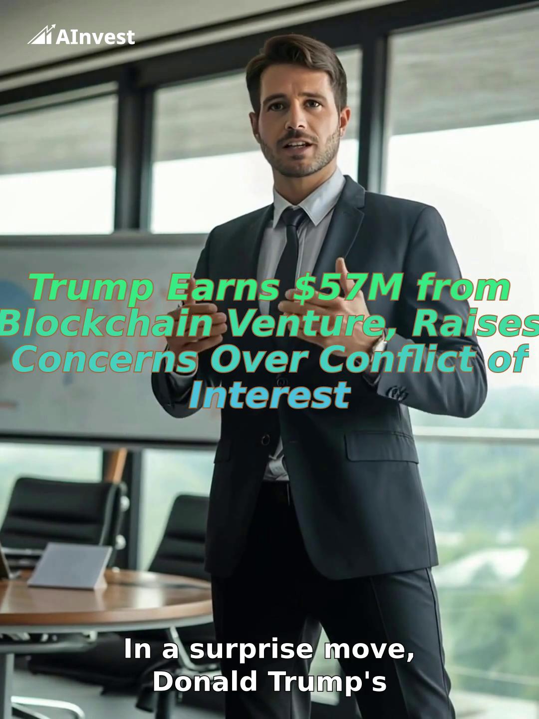 Trump Earns $57M from Blockchain Venture, Raises Concerns Over Conflict of Interest