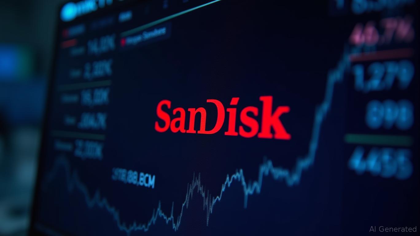 SanDisk Surges 14.04% on $850M Volume Ranking 127th as Morgan Stanley Upgrades to $96 Target on NAND Demand Shift